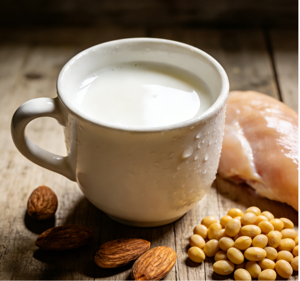milk protein source for muscle gain diet